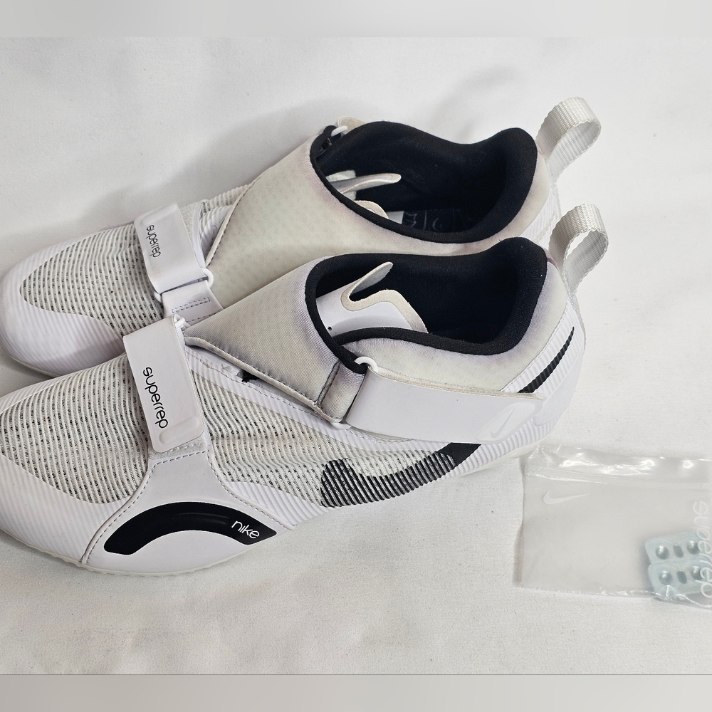 Nike Cycling Peloton Shoes Womens Size 10 SuperRep White Black Indoor Bike Shoes